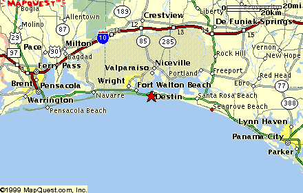 Panhandle Florida Map